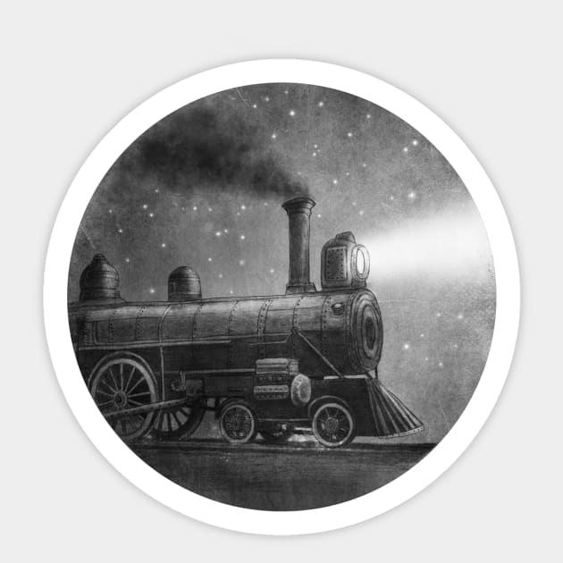 Night Train Sticker by Terry Fan